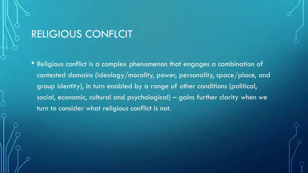 religious conflcit