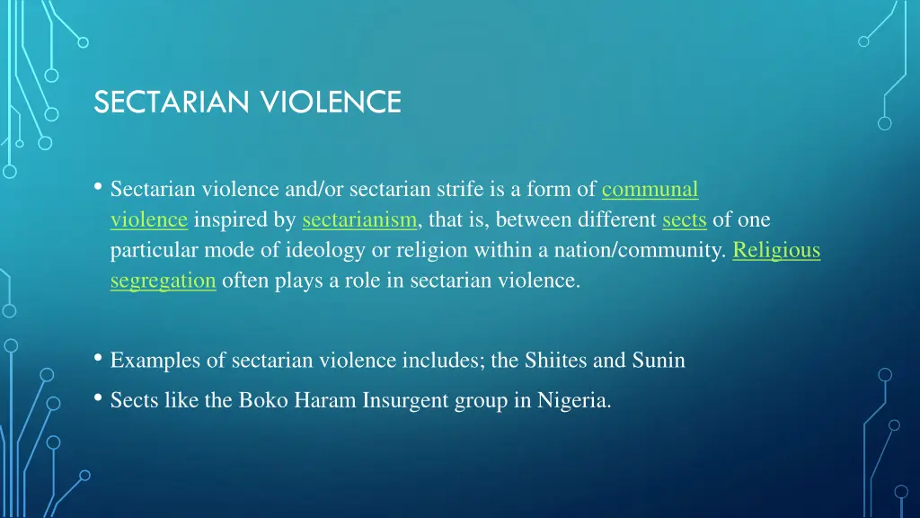 sectarian violence 1