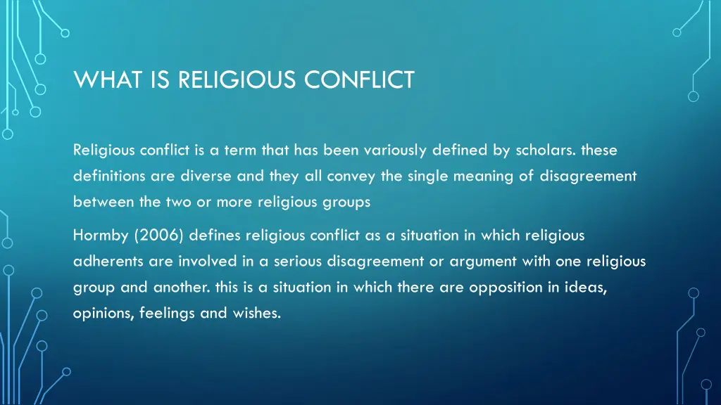 what is religious conflict