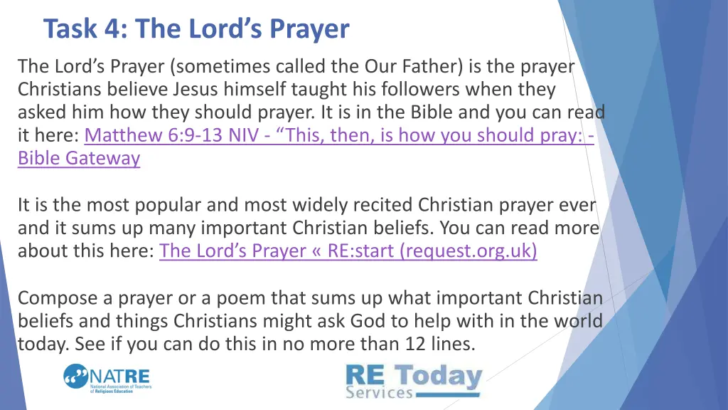 task 4 the lord s prayer