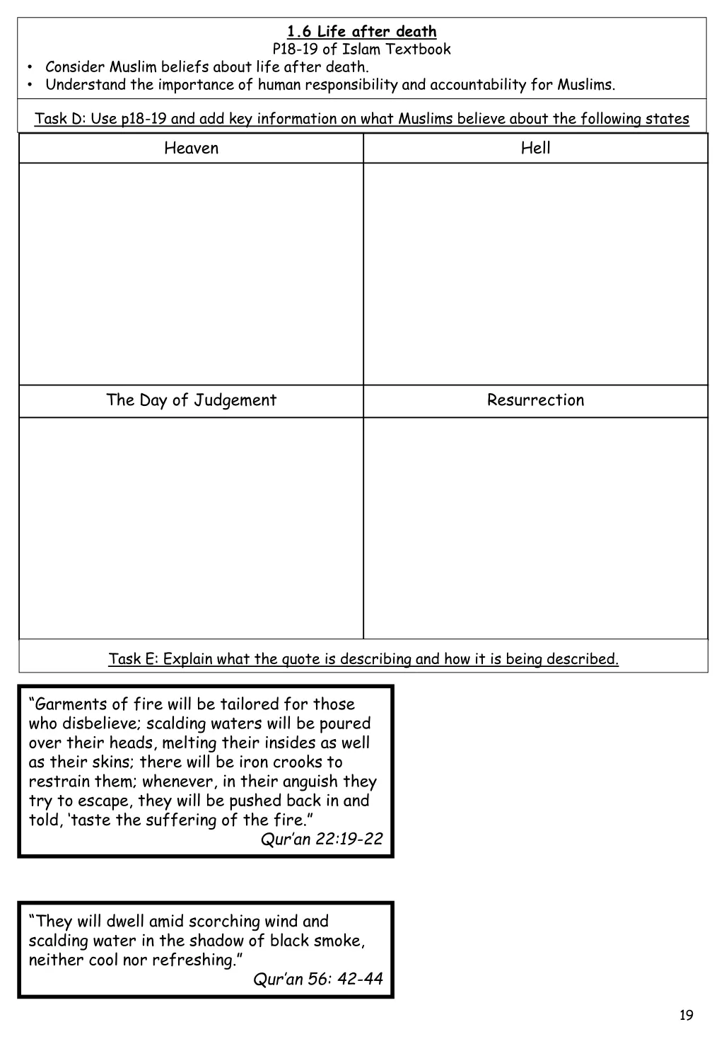 1 6 life after death p18 19 of islam textbook 1