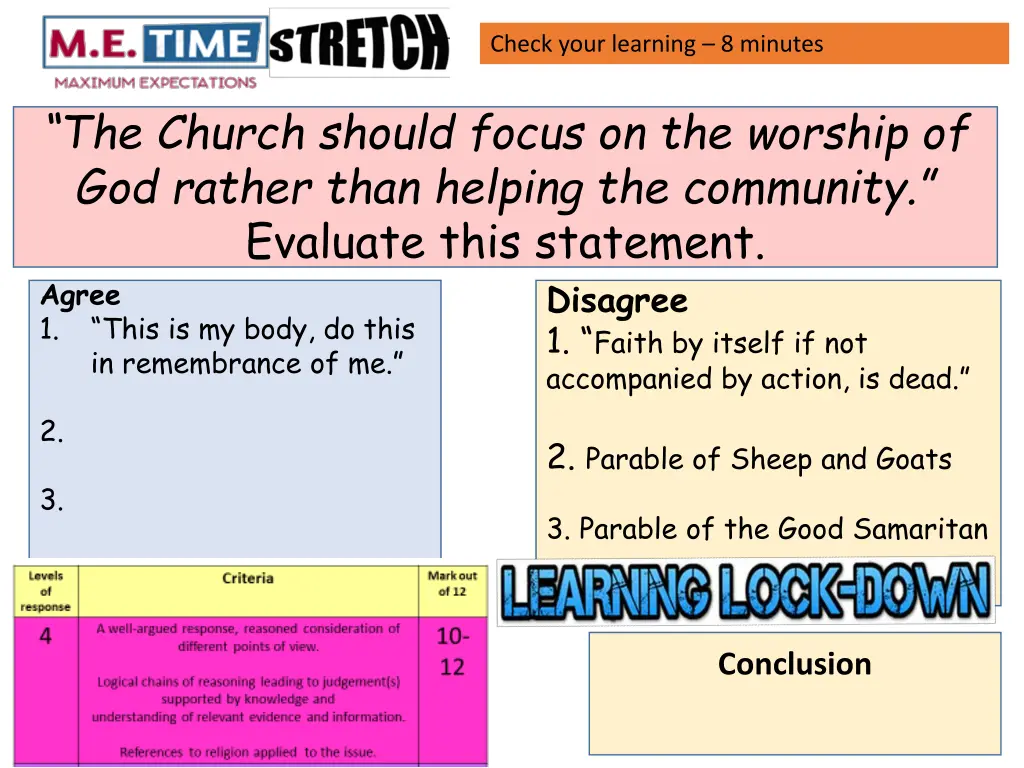 check your learning 8 minutes