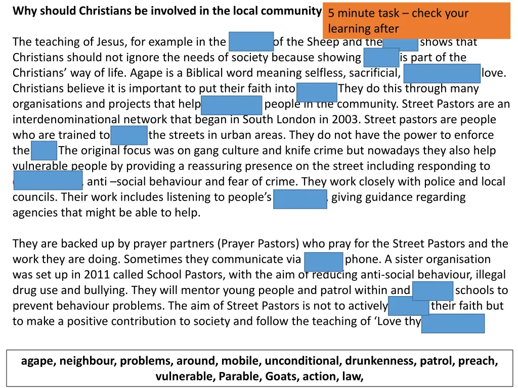 why should christians be involved in the local