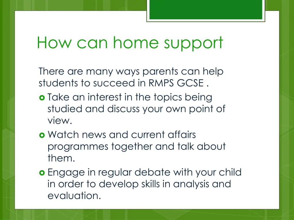 how can home support