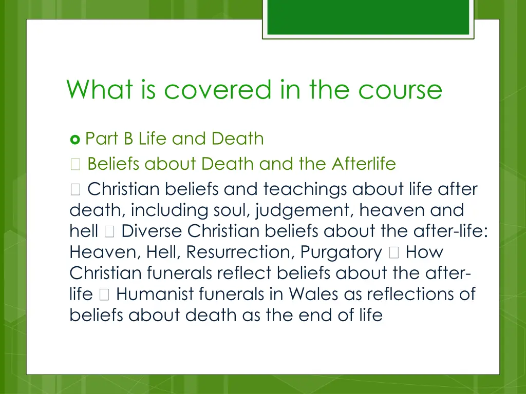 what is covered in the course 11