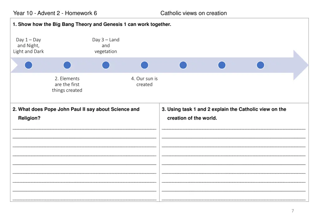 year 10 advent 2 homework 6 catholic views