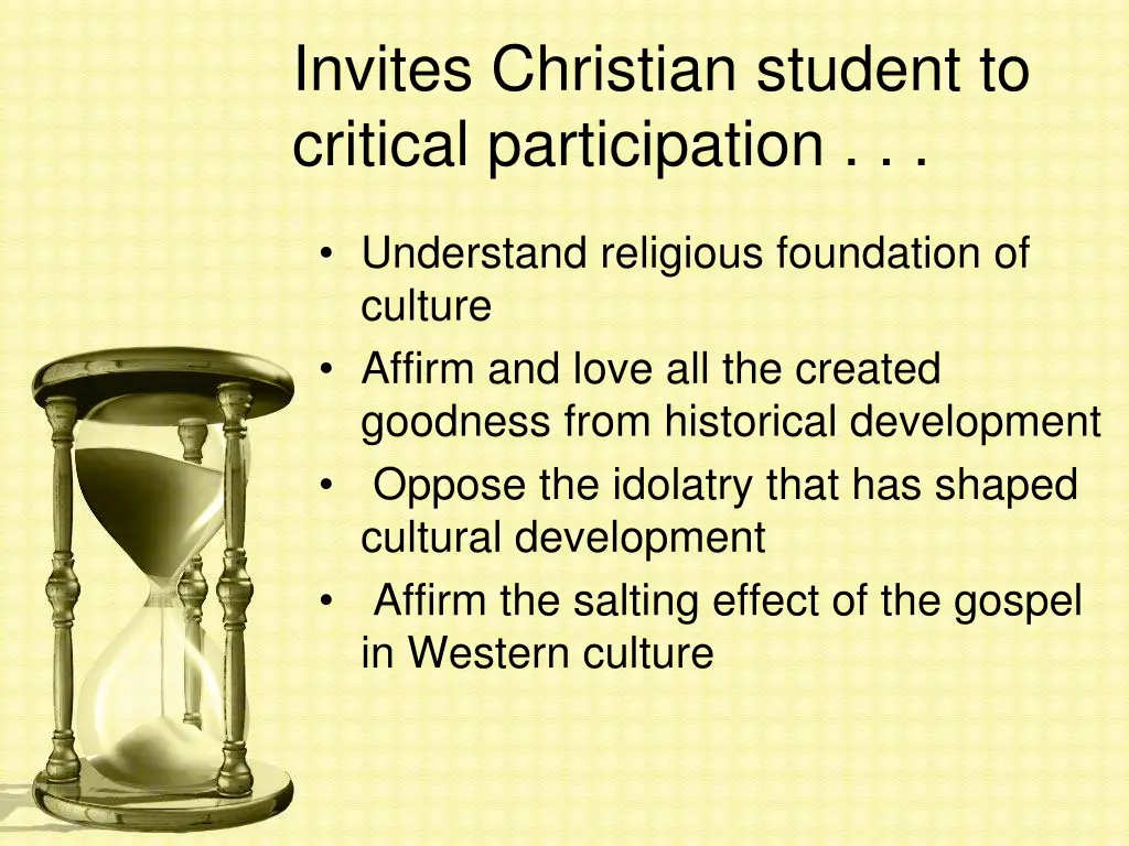 invites christian student to critical