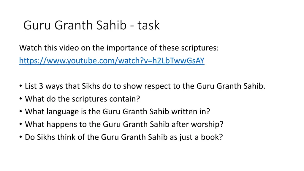 guru granth sahib task