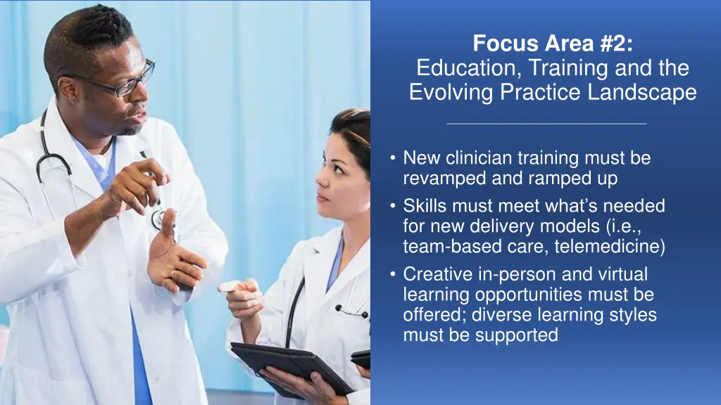 focus area 2 education training and the evolving