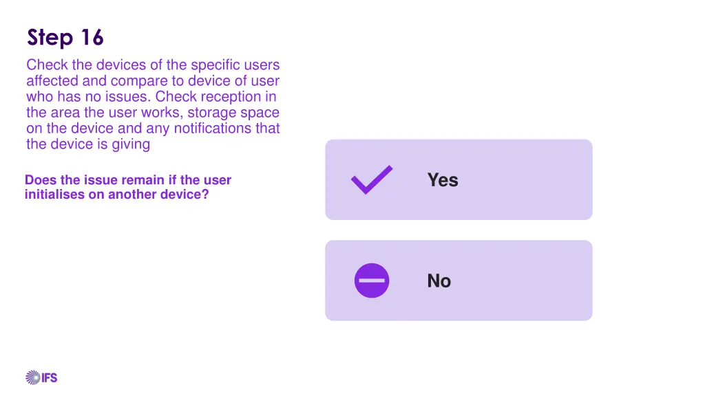 step 16 check the devices of the specific users