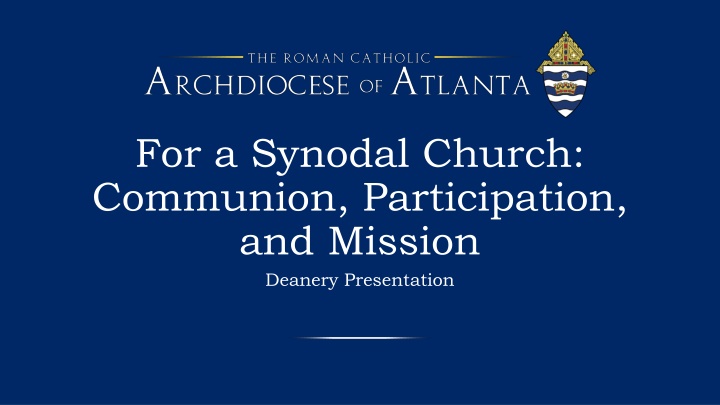 for a synodal church communion participation