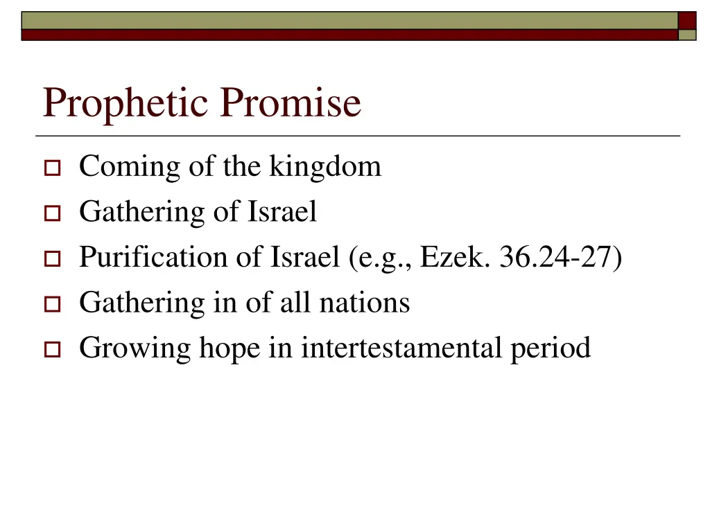 prophetic promise