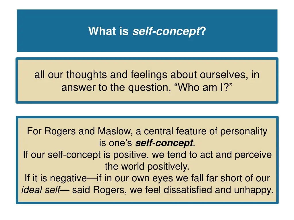 what is self concept