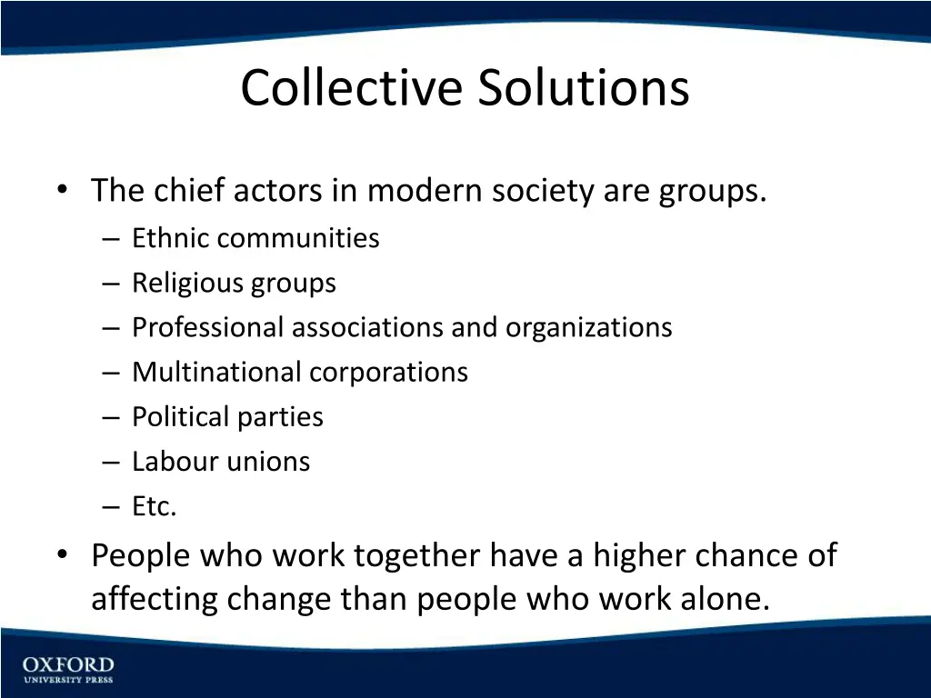 collective solutions