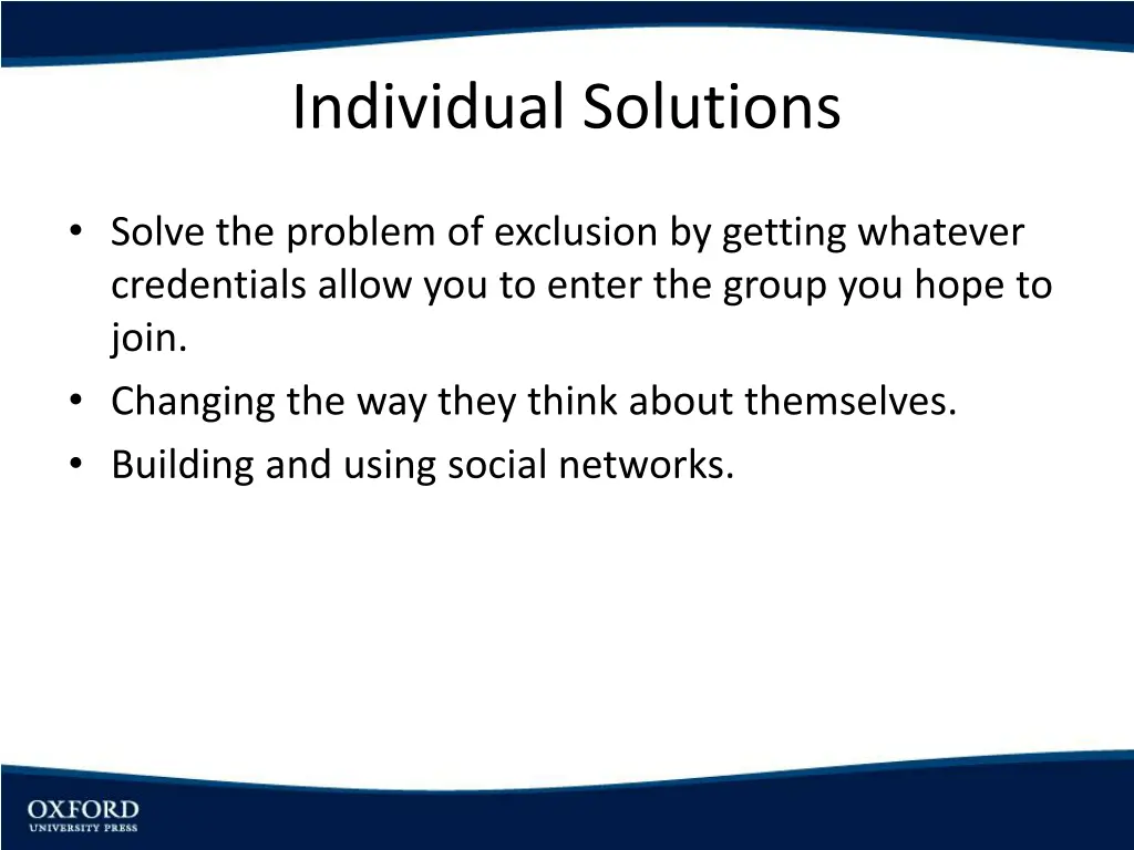 individual solutions