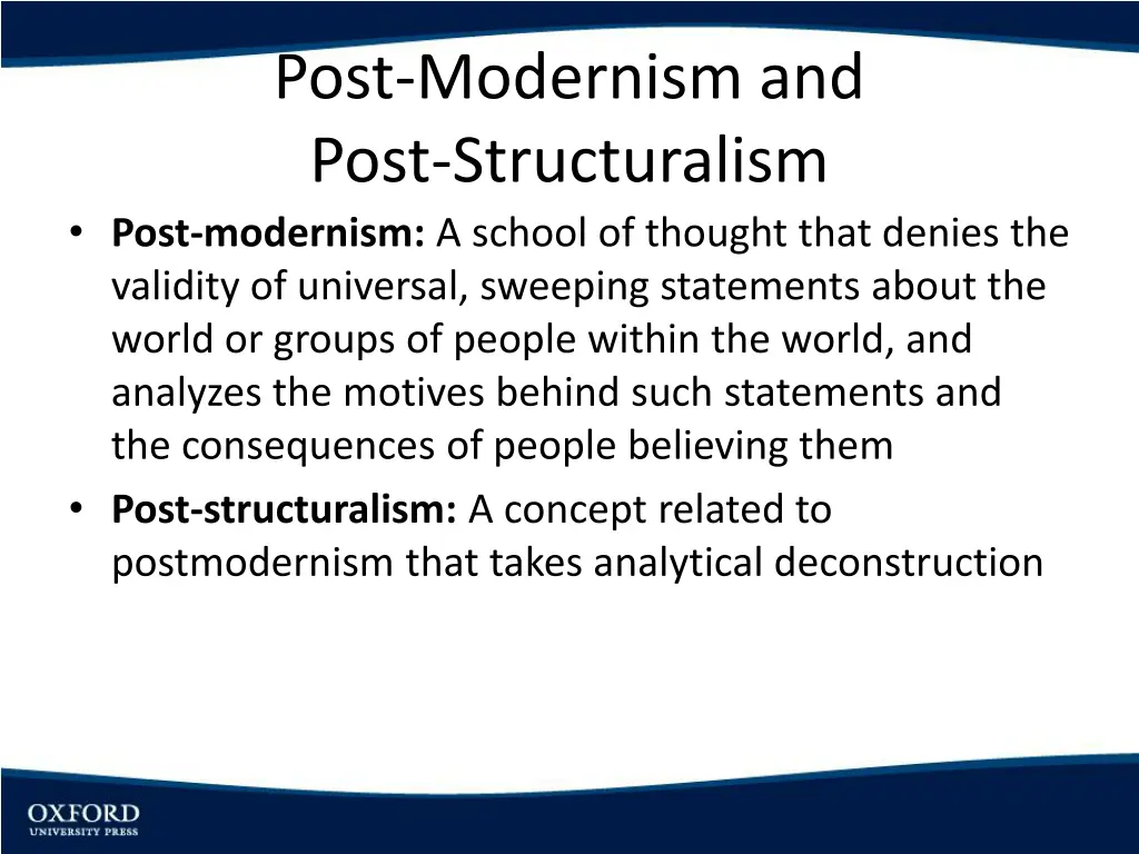 post modernism and post structuralism post