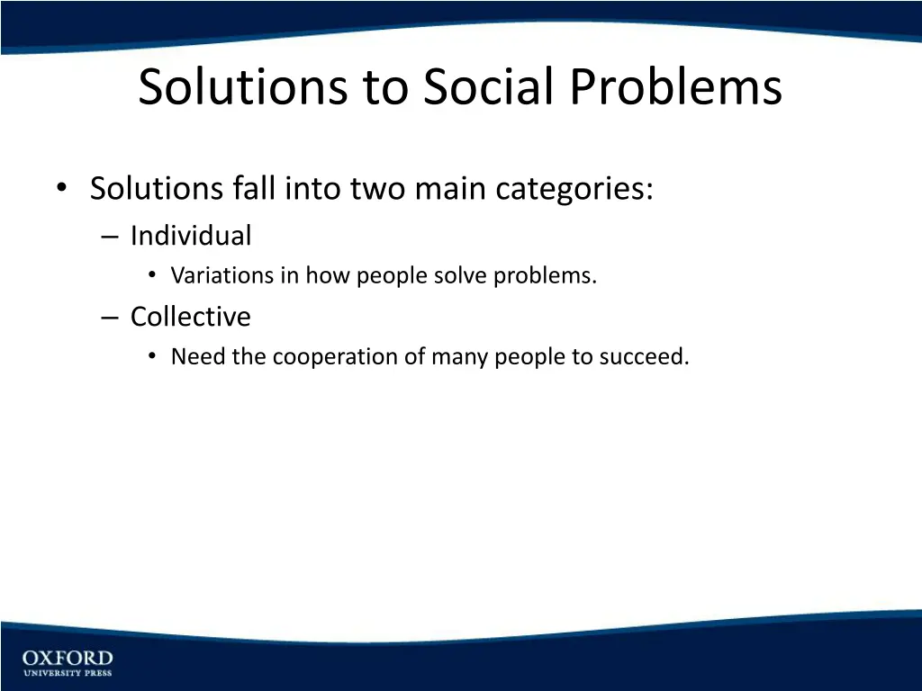 solutions to social problems