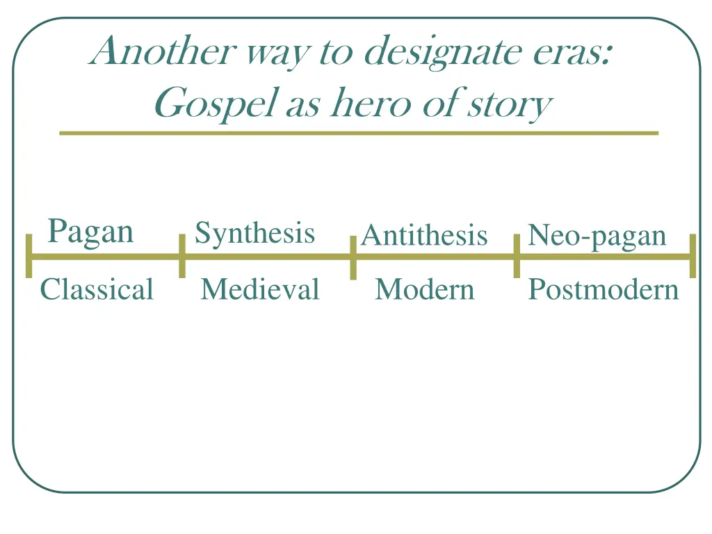 another way to designate eras gospel as hero