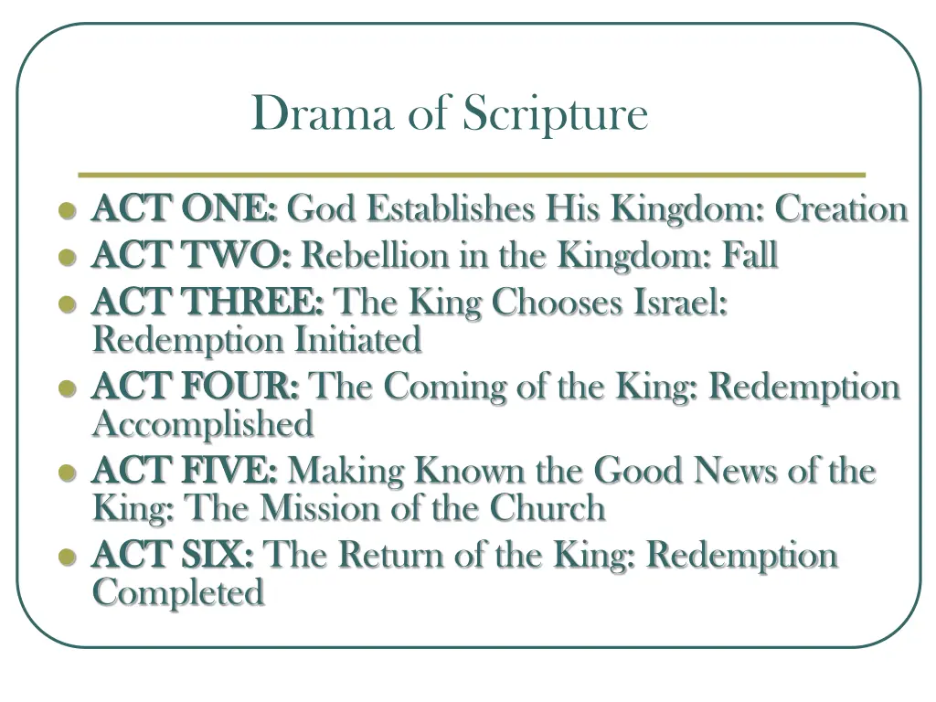 drama of scripture