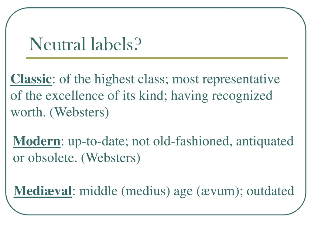 neutral labels