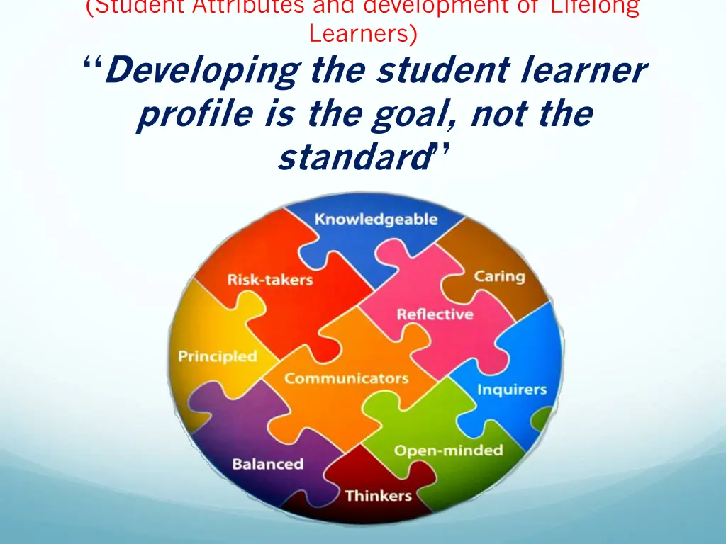 student attributes and development of lifelong