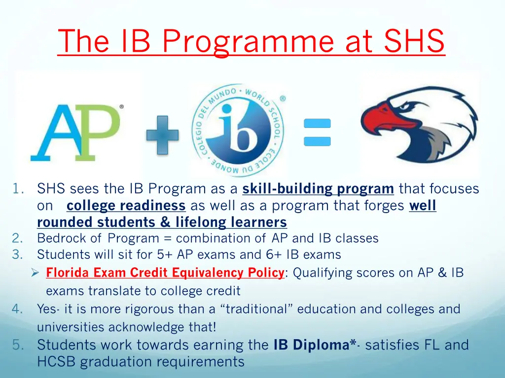 the ib programme at shs