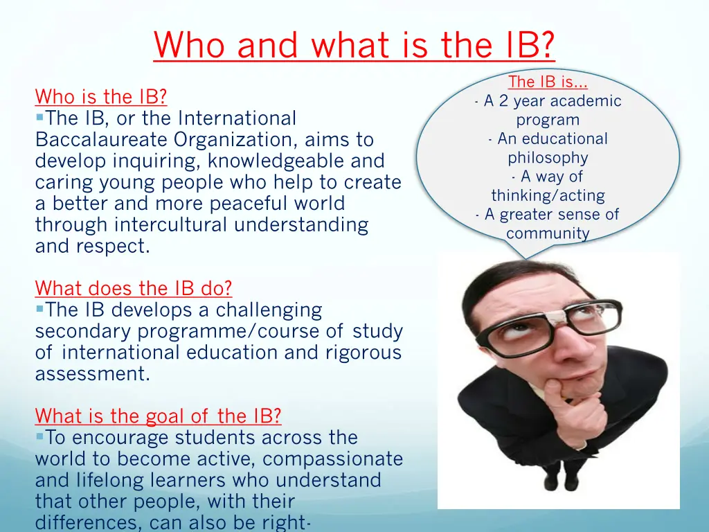 who and what is the ib