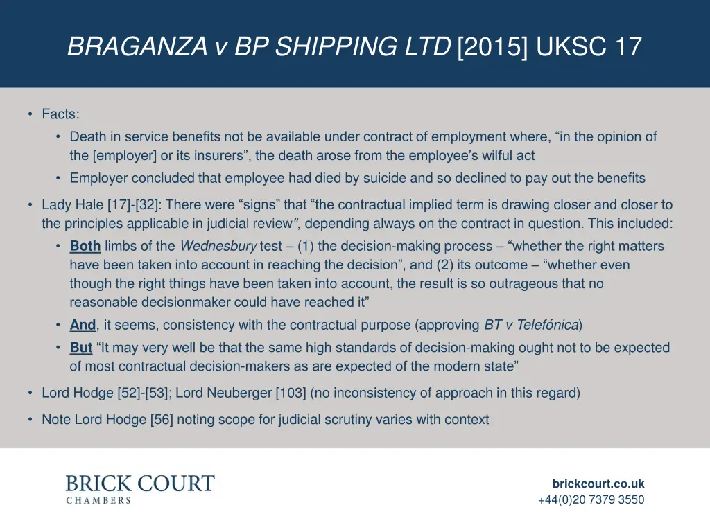 braganza v bp shipping ltd 2015 uksc 17