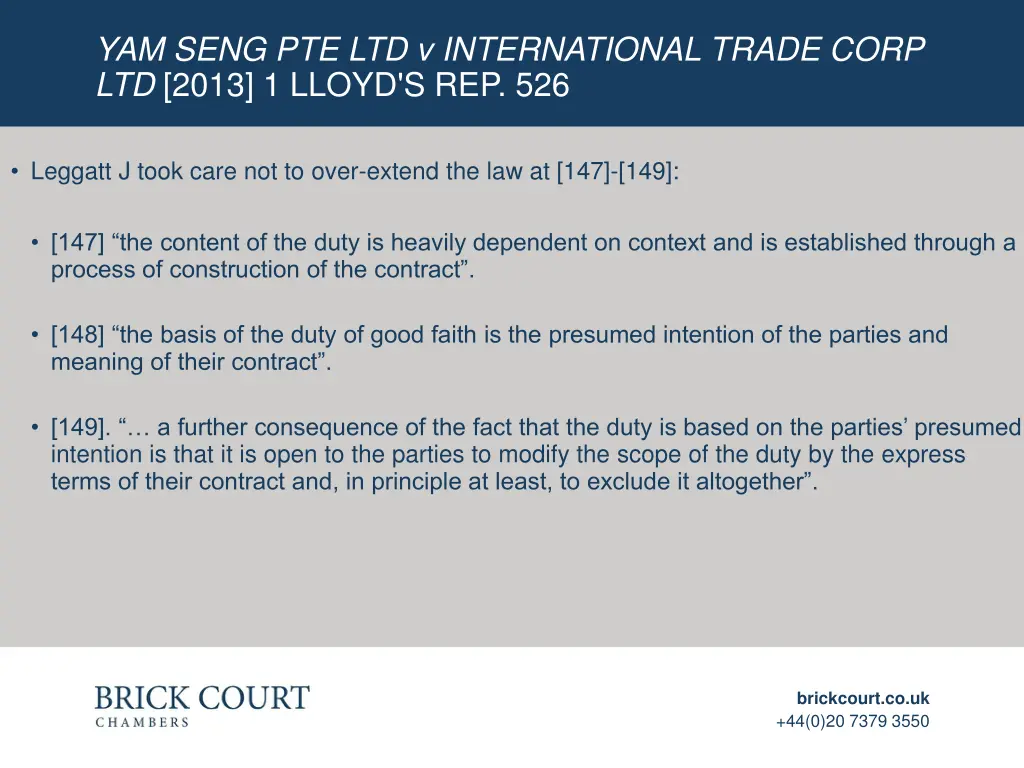 yam seng pte ltd v international trade corp 2