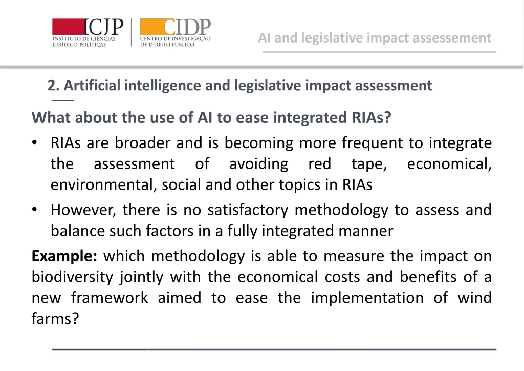 ai and legislative impact assessement 2