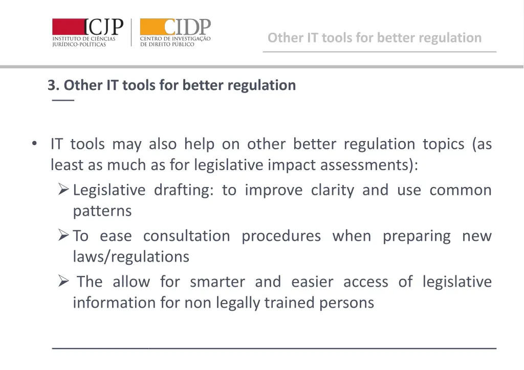 other it tools for better regulation