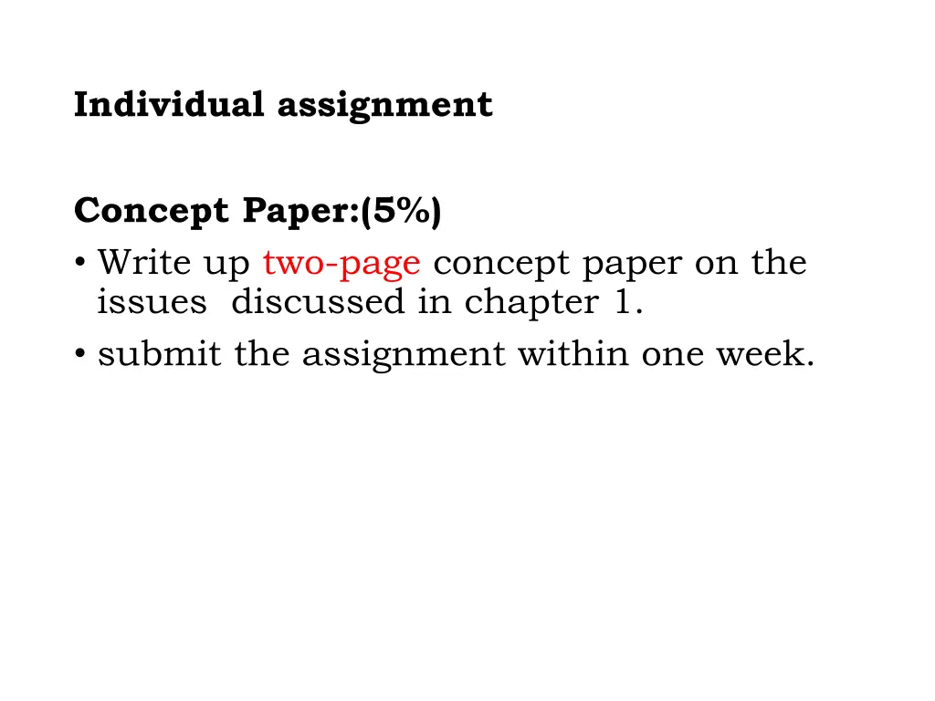 individual assignment