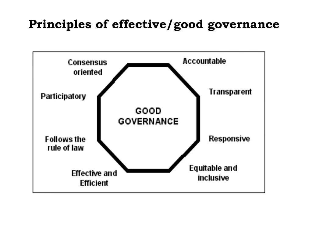 principles of effective good governance