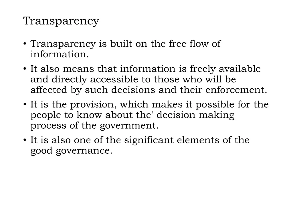 transparency