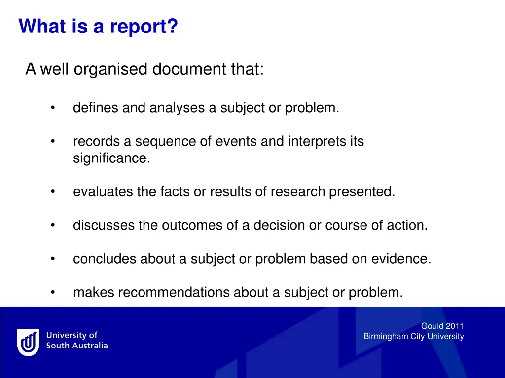 what is a report