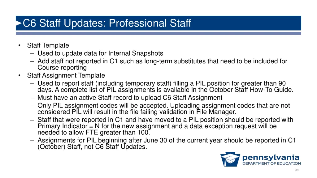 c6 staff updates professional staff