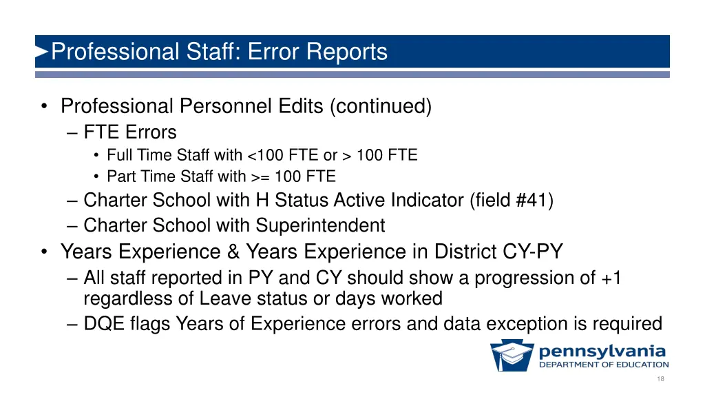 professional staff error reports 1