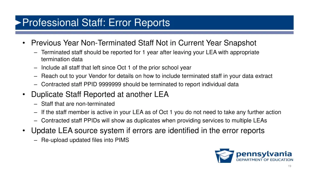 professional staff error reports 2