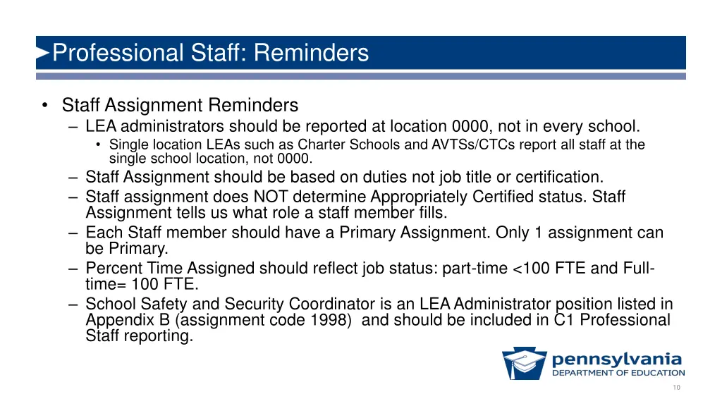 professional staff reminders 1