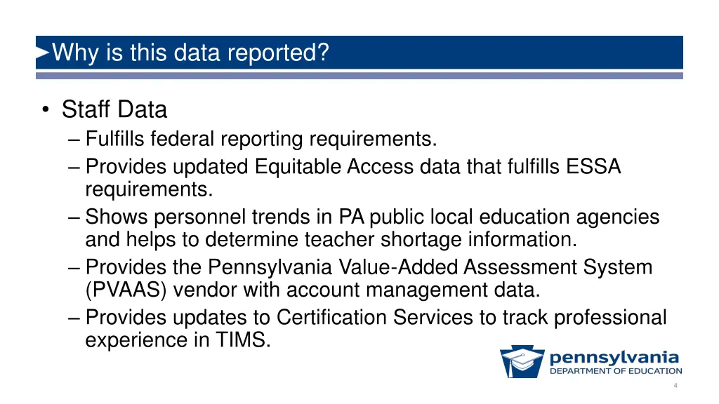 why is this data reported