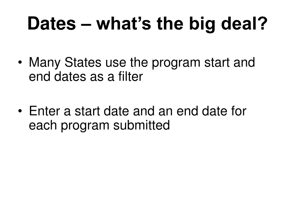 dates what s the big deal