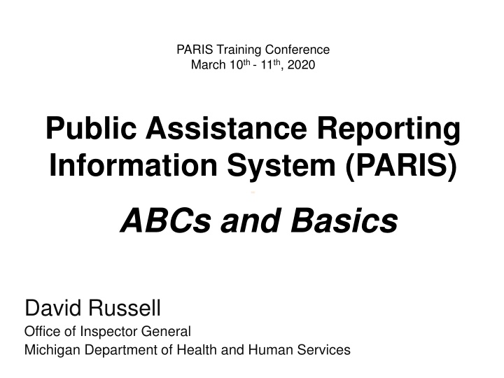 paris training conference march 10 th 11 th 2020