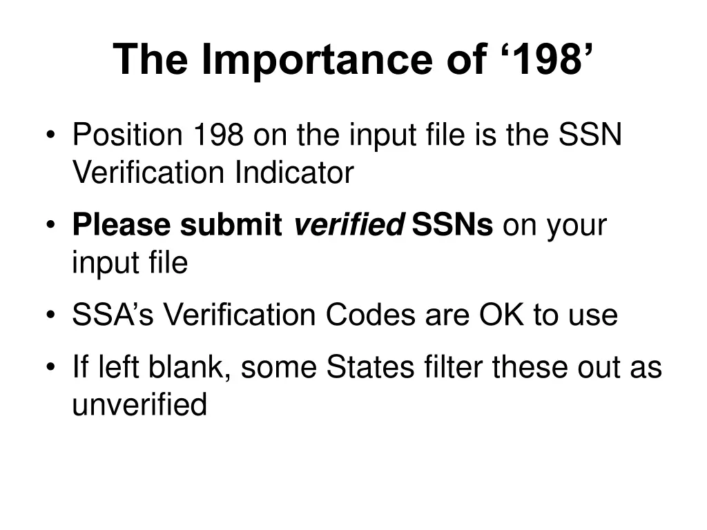 the importance of 198