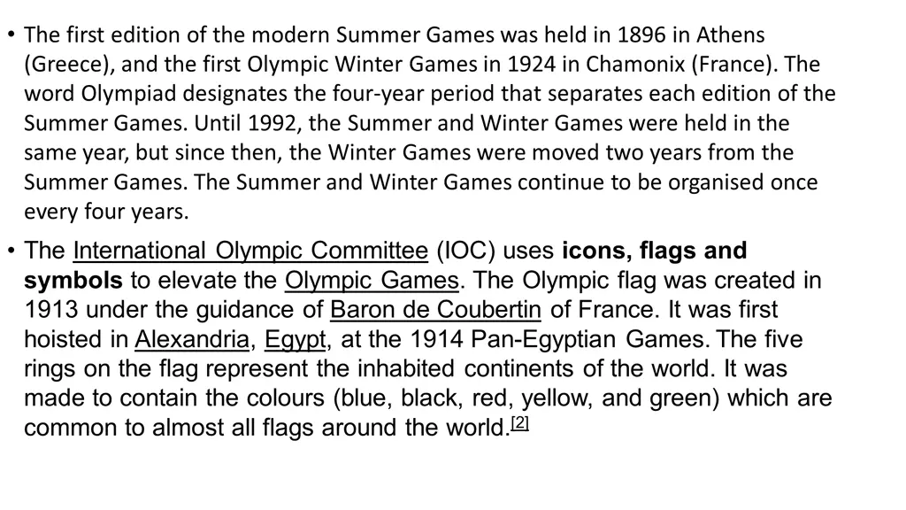 the first edition of the modern summer games