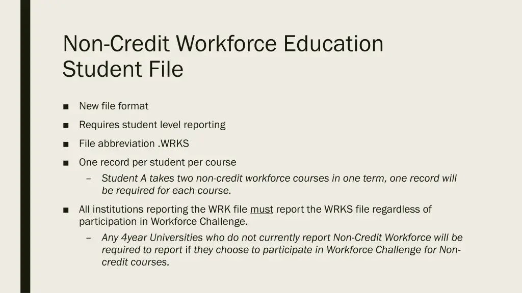 non credit workforce education student file