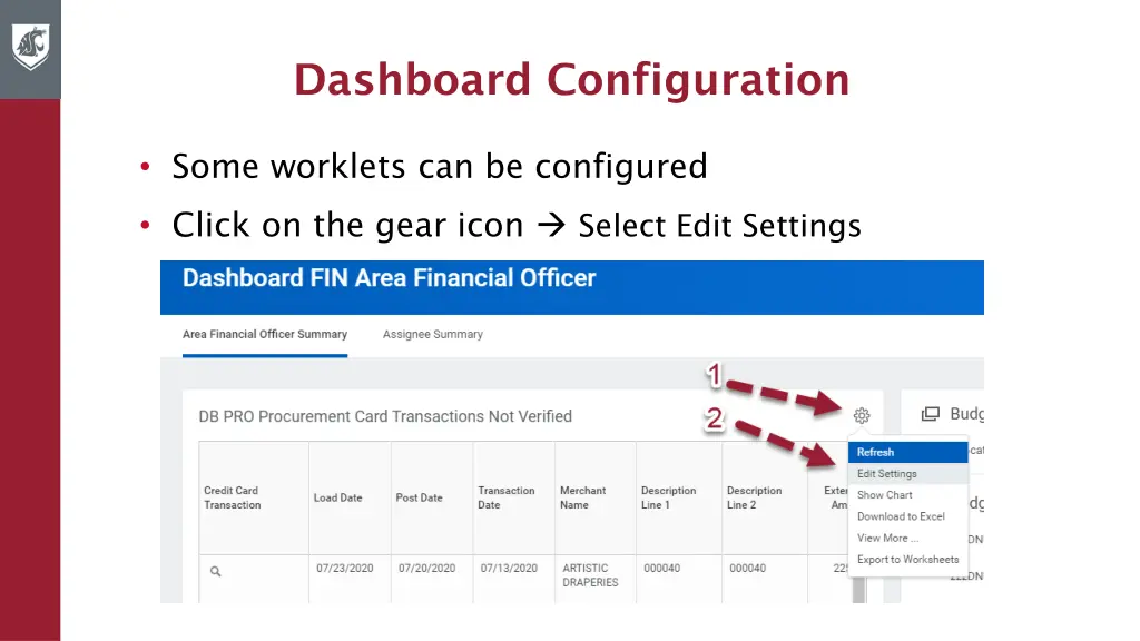 dashboard configuration 1