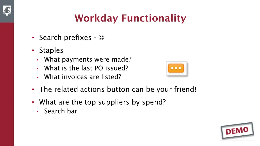 workday functionality