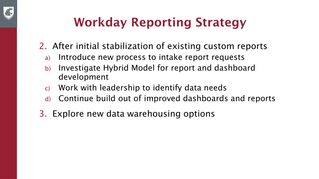 workday reporting strategy 1