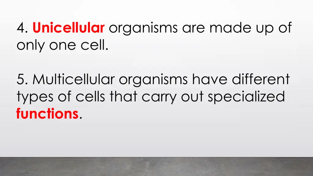 4 unicellular organisms are made up of only