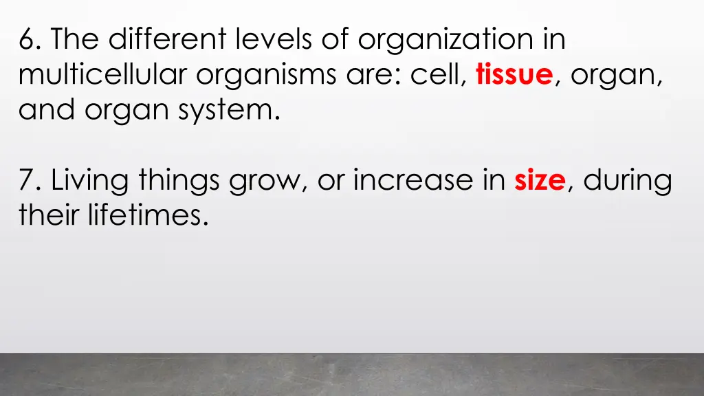 6 the different levels of organization